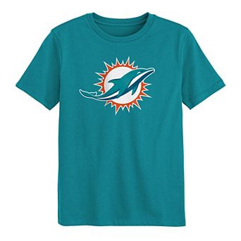 Preschool Outerstuff Aqua Miami Dolphins Primary Logo T-Shirt