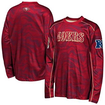 Youth Outerstuff Scarlet San Francisco 49ers Tailgate Performance Long Sleeve T-Shirt