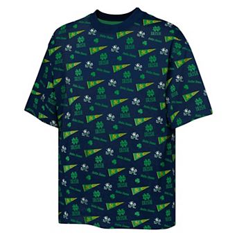 Youth Outerstuff Navy Notre Dame Fighting Irish Scramble All Over Print T-Shirt