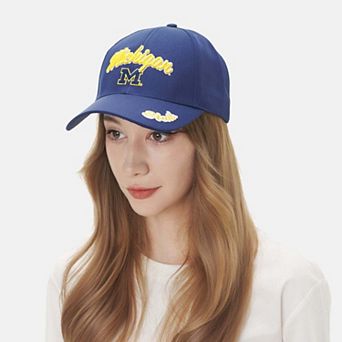 Women's ZooZatz Navy Michigan Wolverines Sweet Spirit A-Frame Adjustable Hat