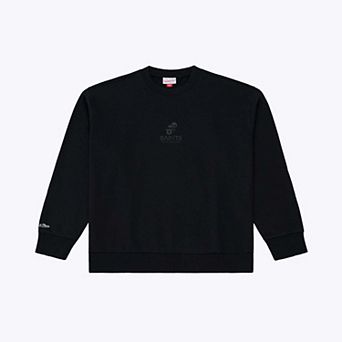 Men's Mitchell & Ness Black New Orleans Saints Core Essentials Micro Logo Fleece Sweatshirt