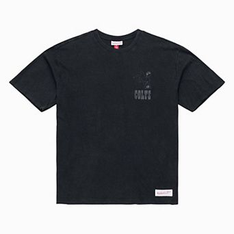 Men's Mitchell & Ness Black Indianapolis Colts Core Essentials Micro Logo T-Shirt
