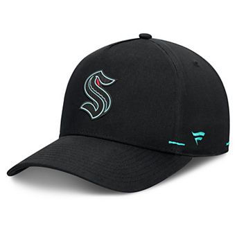 Men's Fanatics Black Seattle Kraken Alternate Authentic Pro Rink A-Frame Adjustable Hat