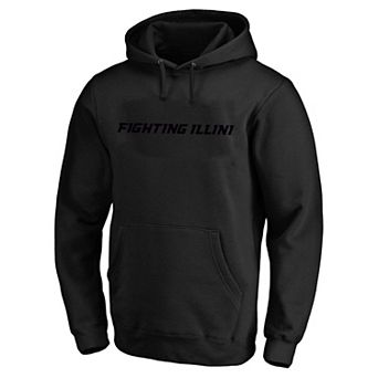 Men's Profile Black Illinois Fighting Illini Tonal Hoodie