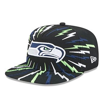Men's New Era Black Seattle Seahawks Bolt A-Frame 9FIFTY Snapback Hat