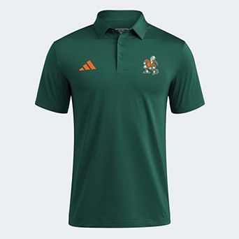 Men's adidas Green Miami Hurricanes Ultimate 365 Solid Polo