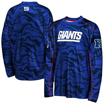 Youth Outerstuff Royal New York Giants Tailgate Performance Long Sleeve T-Shirt