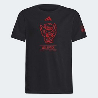 Youth adidas Black NC State Wolfpack Team Logo T-Shirt