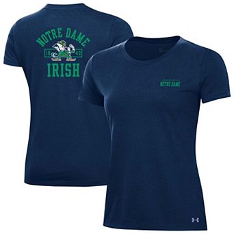 Women's Under Armour Navy Notre Dame Fighting Irish Performance Cotton T-Shirt