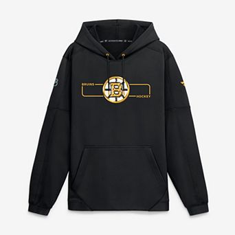 Men's Fanatics Black Boston Bruins Authentic Pro Rink Fleece Pullover Hoodie
