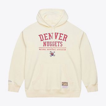 Men's Mitchell & Ness Cream Denver Nuggets Walk-Off Fleece Hoodie