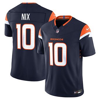 Men's Nike Bo Nix Navy Denver Broncos Alternate Vapor F.U.S.E. Stitched Limited Jersey