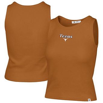Women's '47 Texas Orange Texas Longhorns Straight Cut Baby Rib Tank Top