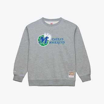 Men's Mitchell & Ness Heather Gray Dallas Mavericks Walk-Off Fleece Sweatshirt