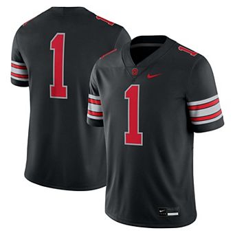 Men's Nike #1 Black Ohio State Buckeyes Alternate Game Football Jersey