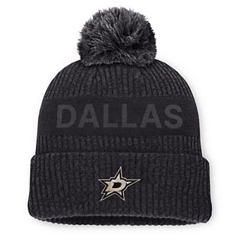 Men's Fanatics Charcoal Dallas Stars Road Phantom Cuffed Knit Hat with Pom