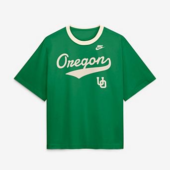 Women's Nike Green Oregon Ducks Legacy Fight Song Boxy T-Shirt