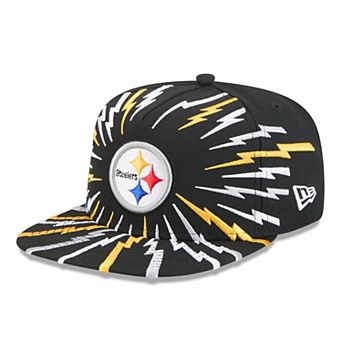 Men's New Era Black Pittsburgh Steelers Bolt A-Frame 9FIFTY Snapback Hat