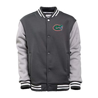 Youth Garb Charcoal/Gray Florida Gators Zeo Varsity Full-Snap Jacket