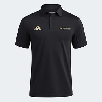 Men's adidas Black Washington Huskies Ultimate 365 Solid Polo