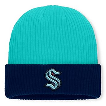 Men's Fanatics Light Blue Seattle Kraken Authentic Pro Rink Cuffed Knit Hat
