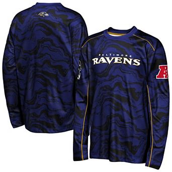 Youth Outerstuff Purple Baltimore Ravens Tailgate Performance Long Sleeve T-Shirt