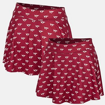 Women's ZooZatz Maroon Virginia Tech Hokies Allover Print Flowy Skort