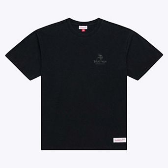 Men's Mitchell & Ness Black Minnesota Vikings Core Essentials Micro Logo T-Shirt