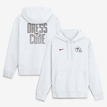 Men's Nike White Georgia Bulldogs Whiteout Dress Code Hoodie