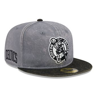 Men's New Era Gray/Black Boston Celtics Washed 59FIFTY Fitted Hat
