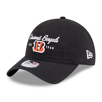 Women's New Era Black Cincinnati Bengals Script Casual Classic Adjustable Hat