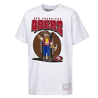 Youth Mitchell & Ness White San Francisco 49ers Mascot Mania T-Shirt