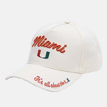 Women's ZooZatz Sand Miami Hurricanes Sweet Spirit A-Frame Adjustable Hat