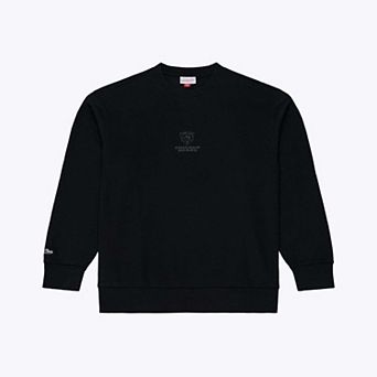 Men's Mitchell & Ness Black Chicago Bears Core Essentials Micro Logo Fleece Sweatshirt