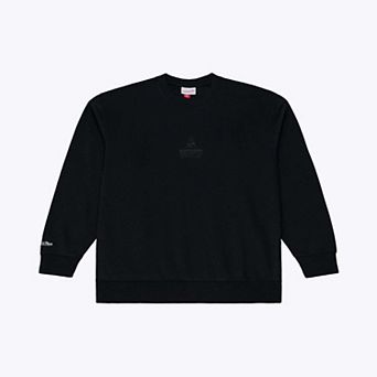 Men's Mitchell & Ness Black New England Patriots Core Essentials Micro Logo Fleece Sweatshirt