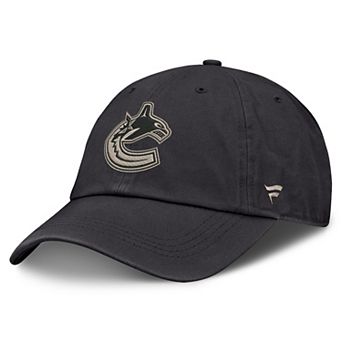Men's Fanatics Charcoal Vancouver Canucks Road Phantom Washed Adjustable Hat