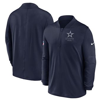 Men's Nike Navy Dallas Cowboys Sideline Logo Glory Midweight Dri-FIT Half-Zip Pullover