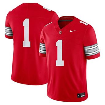 Men's Nike #1 Scarlet Ohio State Buckeyes Home Vapor F.U.S.E. Limited Football Jersey