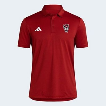 Men's adidas Red NC State Wolfpack Ultimate 365 Stripe Polo