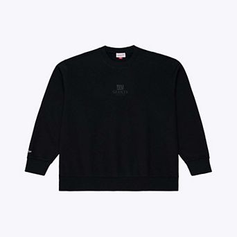 Men's Mitchell & Ness Black New York Giants Core Essentials Micro Logo Fleece Sweatshirt