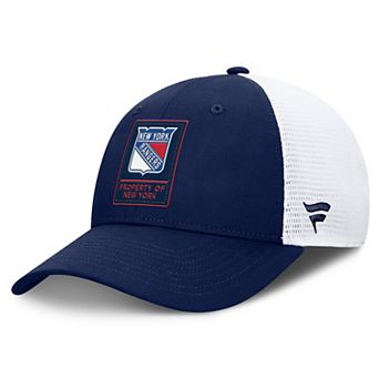 Men's Fanatics Navy/White New York Rangers Authentic Pro Train Meshback Adjustable Hat