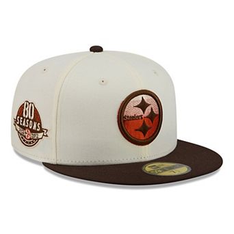 Men's New Era Cream/Brown Pittsburgh Steelers Pumpkin Spice 59FIFTY Fitted Hat