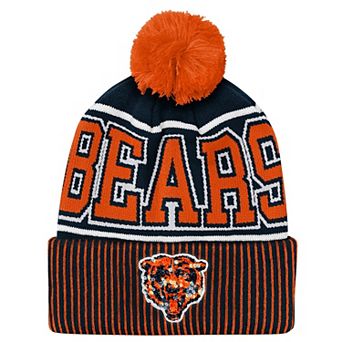 Youth Outerstuff Navy Chicago Bears Highlight Cuffed Knit Hat with Pom