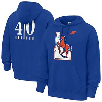Men's Nike Royal Boise State Broncos 40 Years of Blue Turf Club Fleece Hoodie