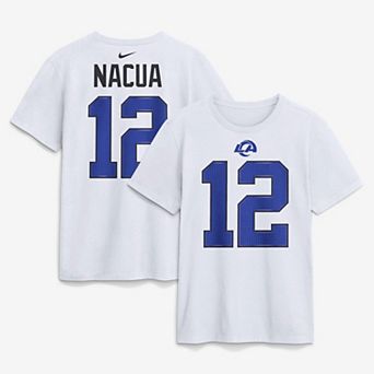 Men's Nike Puka Nacua Los Angeles Rams Fearsome White Name & Number T-Shirt