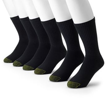 Men's GOLDTOE® 6-pack Athletic Cushioned Cotton Crew Socks