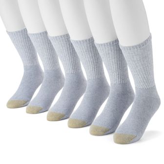 Men's GOLDTOE® 6-pack Athletic Cushioned Cotton Crew Socks