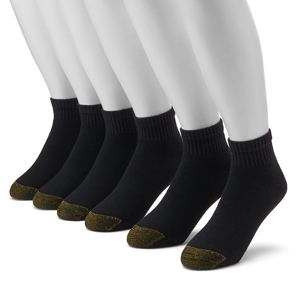 Men's GOLDTOE® 6-pack Athletic Cushioned Cotton Quarter Socks