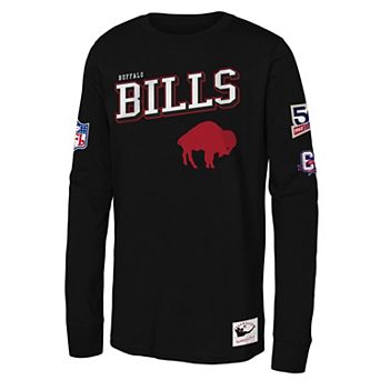 Youth Mitchell & Ness Black Buffalo Bills Training Camp Long Sleeve T-Shirt