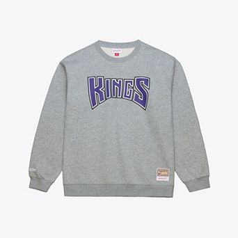 Men's Mitchell & Ness Heather Gray Sacramento Kings Walk-Off Fleece Sweatshirt